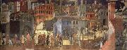 Ambrogio Lorenzetti The Effects of Good Government in the city china oil painting artist